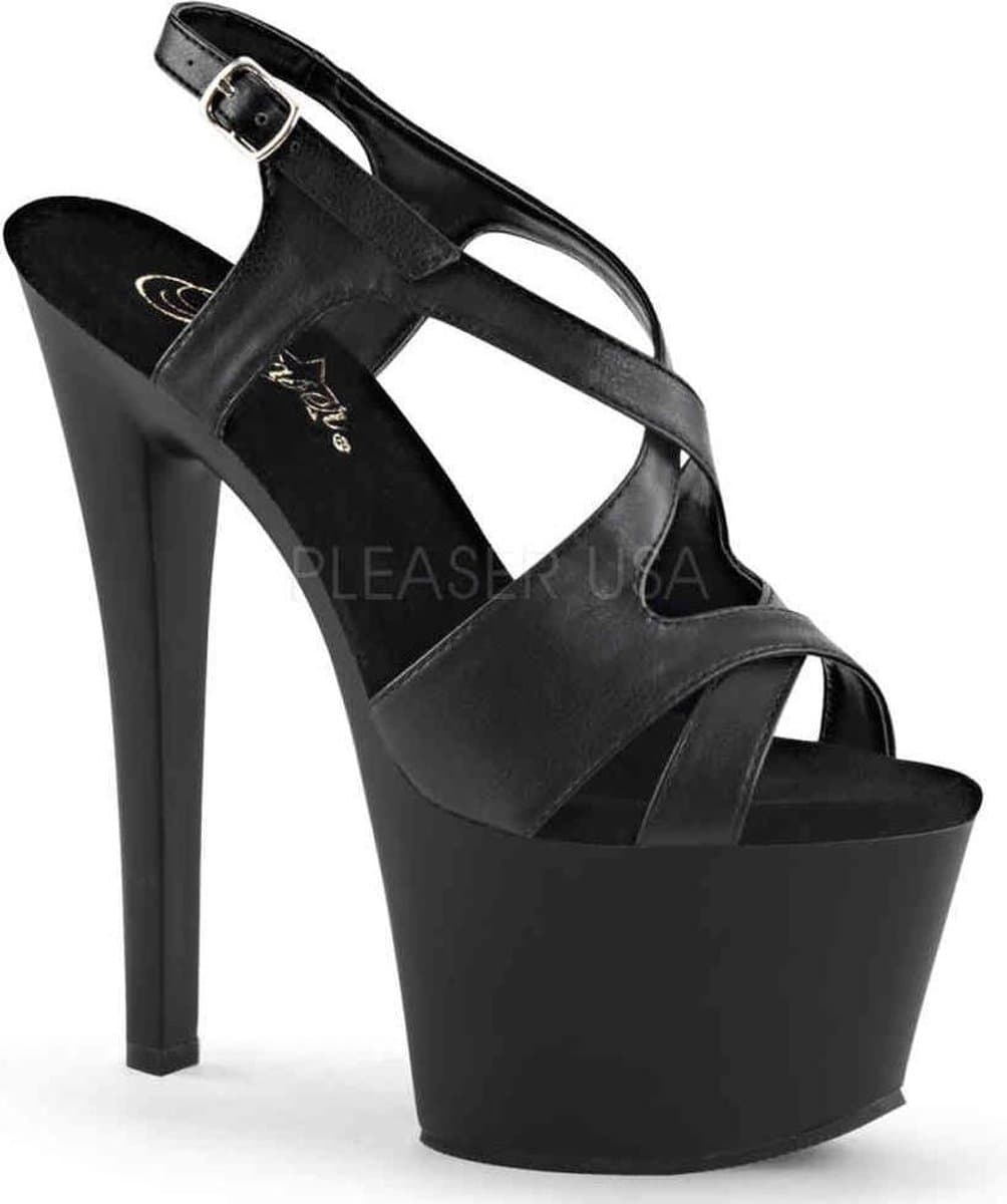 Pleaser - SKY-330 Sandaal met enkelband, Paaldans schoenen - Paaldans schoenen - 36 Shoes - Zwart — afbeelding 1