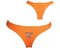 Damesstring - Slip -  EK/WK Voetbal - Oranje - maat L
