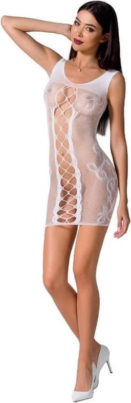 Passion - Woman Bs073 Bodystocking One Size White — thumbnail 3