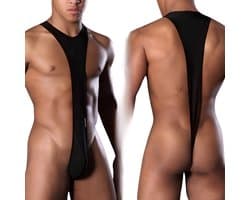 Mannen bodysuit deluxe | Zwart | Heren | BDSM kleding | Erotische jumpsuit