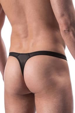 Zwart Transparant Tulle Herenstring Elastische Fit XS tot XL Comfortabele Onderbroek — thumbnail 4