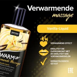 JOYDIVISION Warmup 150 ml massagevloeistof met vanillegeur en -smaak I verwarmend effect I net als massageolie — thumbnail 2