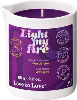Love to Love - Light My Fire - Druppelkaars - Wax Play - Paars — thumbnail 4