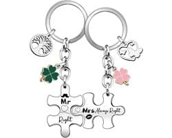 Cadeau voor koppels, 2-delig, Mr.& Mrs, Valentijnscadeau, cadeau-idee voor geliefden voor mannen en vrouwen, cadeau - ShopVlot