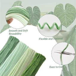 Green Pipe Cleaner Flower Set, Rose Bouquet Pipe Cleaner Crafts - ShopVlot — thumbnail 4