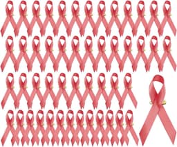 50 stuks rode satijnen bewustzijnslinten met veiligheidsspelden voor de strijd tegen aids en hiv, 3,6 x 7,6 cm, bewustzijnslint reversspeldjes voor wereldaidsdag lint toenemende aandacht en verzorging — thumbnail 1
