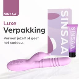 Sinsaa Rabbit Vibrator voor Vrouwen - Tarzan Vibrator met 10 Vibratiestanden - G-Spot & Clitoris Stimulator - 3in1 Vibrators - Dildo met 6 Pulsatiestanden - Seksspeeltjes voor Koppels - Sex Toys voor Vrouwen - Inclusief glijmiddel — thumbnail 8