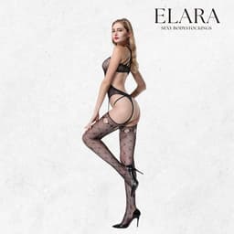 Elara - Livia - Bodystocking Erotische Lingerie met Open Kruis - Catsuit - S t/m XL - Sexy Dames Lingerie — thumbnail 3