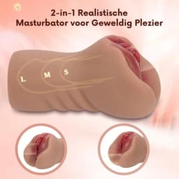 Flashlight Sex Toy - Pocket Pussy - 650g - Vaginaal - Anaal - Masturbator voor Man - Beige - Siliconen - Discreet Verzonden — thumbnail 2