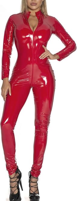 Glanzend Catsuit voor Dames - Sexy Jumpsuit voor Halloween en Feestjes — thumbnail 5