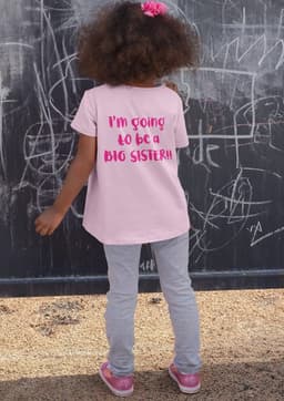 Schattig T-shirt voor Grote Zus - Perfect voor Zwangerschapsaankondigingen en Kindermode — thumbnail 5