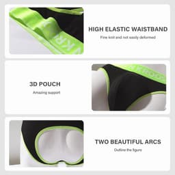 Casey Kevin Jockstrap Heren (3 Pack) Katoen Ondergoed Ademend Atletische Supporter Strings Lage Taille Mannen Sport Jock Strap — thumbnail 2