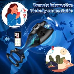 Daity Cockring Vibrerend – Oplaadbare Penisvibrator en Masturbator – Waterdicht en Comfortabel – Voor Mannen – Seksspeeltjes met App Afstandsbediening — thumbnail 3