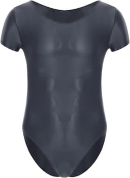 Shiny Men's Bodysuit with Leopard Print - Smooth One-Piece Pyjamas — thumbnail 1