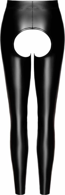 Taboo Wetlook Leggings with open Crotch & Bum - Maat S | BDSM | Noir Handmade — thumbnail 5