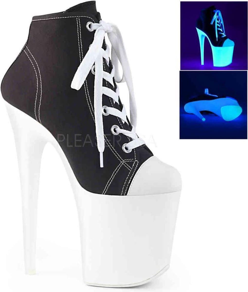Pleaser - FLAMINGO-800SK-02 Plateau Laarzen, Paaldans schoenen - Paaldans schoenen - 39 Shoes - Zwart — afbeelding 1