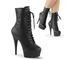 Pleaser - DELIGHT-1020 Plateau Laarzen - US 8 - 38 Shoes - Zwart