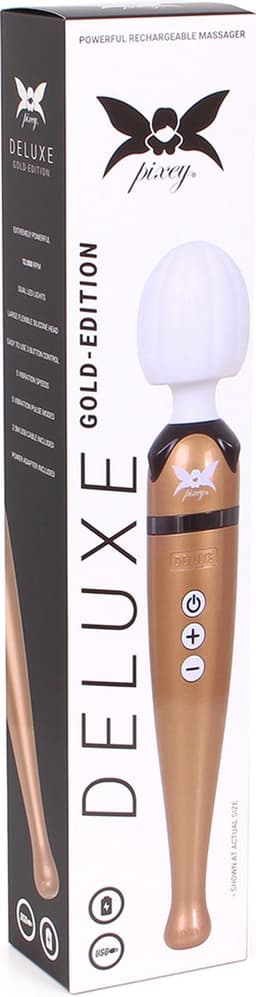 Pixey - DeLuxe Gold Edition Oplaadbare Wand Vibrator – Krachtige Massager — thumbnail 5