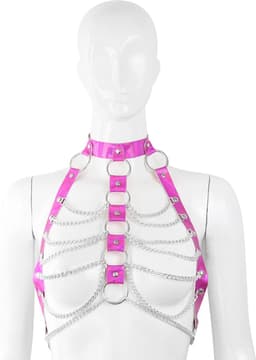 Fixxx - Kettingen Top - Lakleer - One Size - Reflection - Roze — thumbnail 1