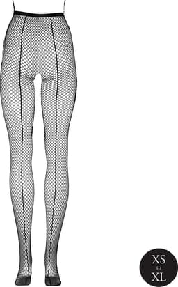 Panty with Small Fishnet Structure - OS - Black — thumbnail 1