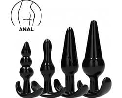 Erovibes Buttplug Set – 4 Stuks – Anaal Plugs in Oplopende Maten – Voor Beginners & Gevorderden – Huidvriendelijk & Comfortabel