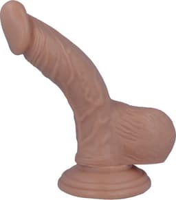 Mr. Intense - dildo - dildo vibrator - dildo vrouwen - dildo mannen - dildo anaal - dildo xxl  - beige - flexibel - 16cm Ø 2,7cm / sex / erotiek toys — thumbnail 5