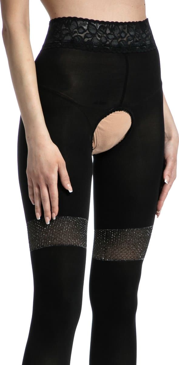 Panty Open Kruis Glamour 80Den Maat: L/XL — afbeelding 1