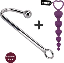 Anal Hook - Anaal Haak + GRATIS Anaal toy - Anal Beads - Anaal Dildo - Anale Speeltjes - g spot - DISCREET verpakt - Anale haak - Anal Plug - ∅ 30 mm bal - Toy - Kink - BDSM - Combi Pack — thumbnail 4
