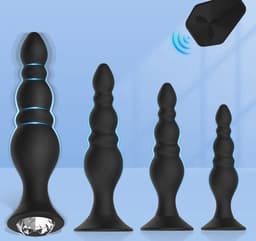 Luxe 4-delige buttplug set - 4 anale pluggen - Voor beginners en gevorderden - Vibrerende anaalplug - Mega groot - Verschillende groten - Siliconen — thumbnail 4