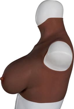 XX-DreamToys - Ultra Realistische Bodysuit - Drag - Bovenlijf Met Borsten - Bruin L — thumbnail 8