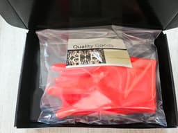BamBella® - 100% LATEX Handschoenen Lang BDSM SM sexy glans handschoen Rood — thumbnail 4