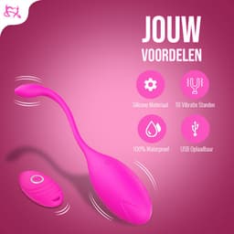 Toys Hub® Vibrerend Ei met Afstandsbediening - Incl. EBOOK - Met Opbergzakje - 10 Vibraties – Waterproof - Vibrator - Vibrators voor Vrouwen & Koppels - Sex Toys voor Vrouwen - Couples — thumbnail 14