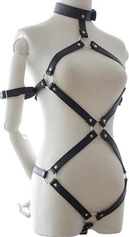 Banoch | Bondage Elegant Body - Harness -Zwart bondage harnas — thumbnail 1