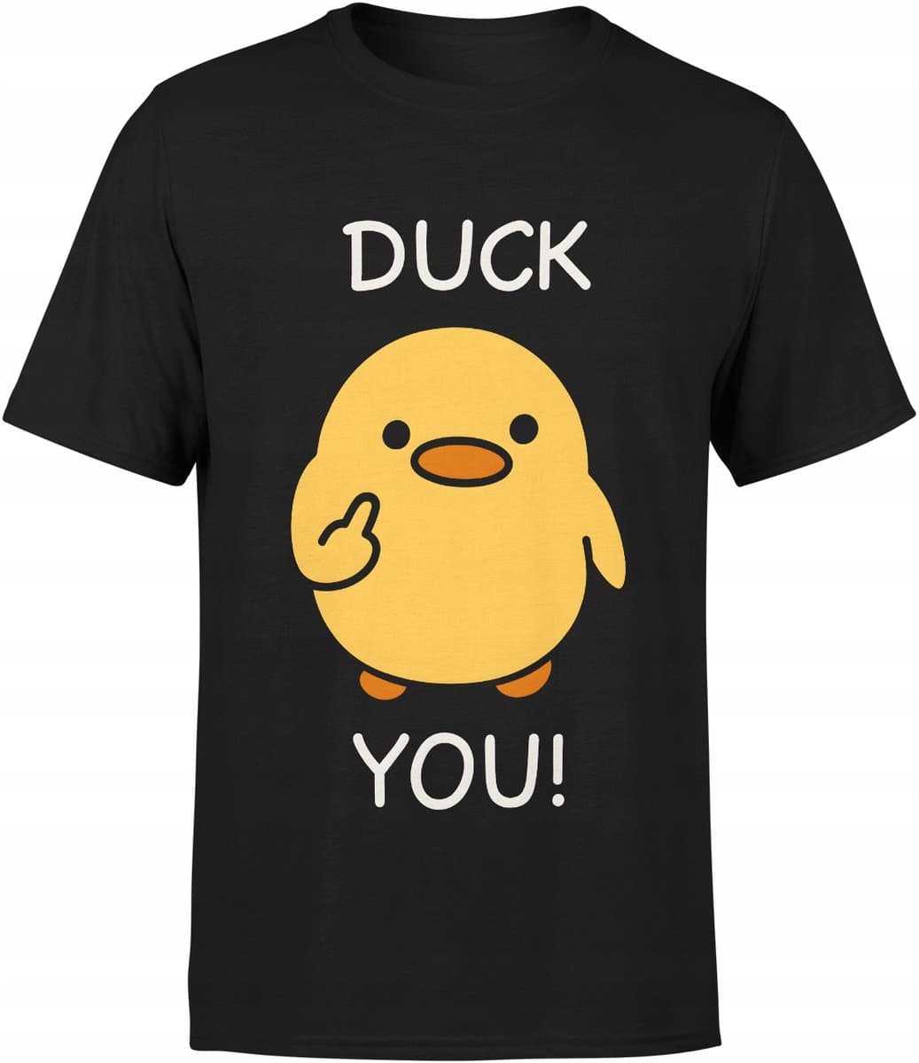 Merkloos - Humoristisch T-shirt - Katoenen Materiaal - 'Duck You' Print — afbeelding 1