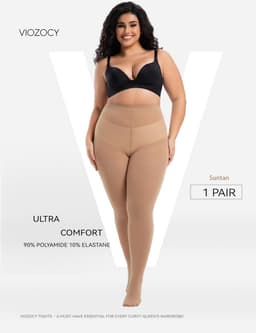 Dames Panty Grote Maten XL-XXXXL - Hoge Taille, Ultra Zacht & Duurzaam — thumbnail 5
