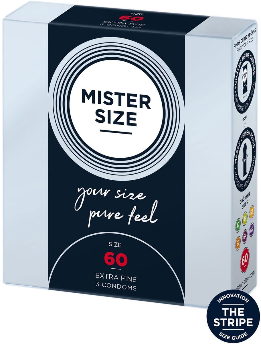 MISTER SIZE 60 Ultra Dunne XL condooms (3 pack) — afbeelding 1
