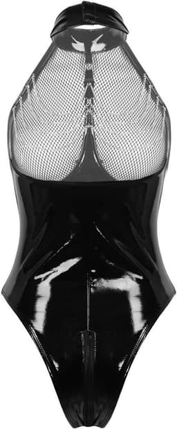 Glanzende Catsuit Dames Lakleren Bodysuit met Ritssluiting - High Cut String — thumbnail 1