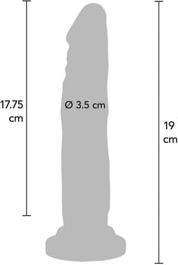 Get Real – Dual Density Dildo met Zuignap met Aders in Stijlvol Opvallend Ontwerp Verharde Kern - 19 cm – Roze — thumbnail 2