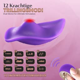 TipsToys® Draagbare Mini Vibrator voor Vrouwen - Kleine Clitoris Stimulator met Afstandsbediening - Panty Vibrator met Slipje - Remote Wearable - Vibrerende Seksspeeltjes - Sex Toys voor Koppels - Paars — thumbnail 3