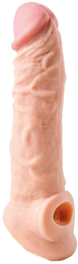Virgite - Penis sleeve die echt aanvoelt - Met Opening Voor de Balzak - 19.8 cm - Lichte Huidskleur — thumbnail 8