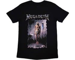 Unisex T-shirt met Metal Band Artwork - Zwart