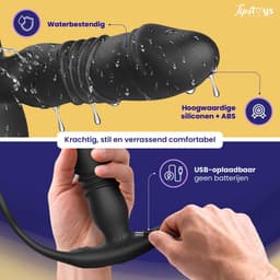 TipsToys® Prostaat Vibrator - Vibrerende Cockring met Afstandsbediening - Penisring met Clitoris Stimulator - Anaal Sex Toys - Dildo Buttplug Vibrerend - Seksspeeltjes voor Mannen, Koppels & Beginners — thumbnail 4
