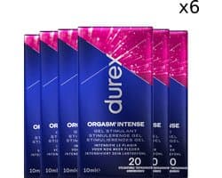 Durex Glijmiddel Orgasm Intense - Stimulerende Gel 10ml - 6 x 10ml - Voordeelverpakking