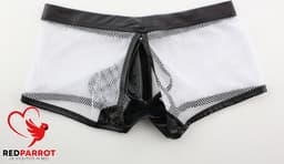 Erotische boxershort mannen - Transparant - Open kruis functie - Knoop - Penis — thumbnail 4