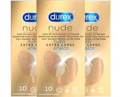 Durex Condooms Nude XL 10st - 3 Stuks - Voordeelverpakking