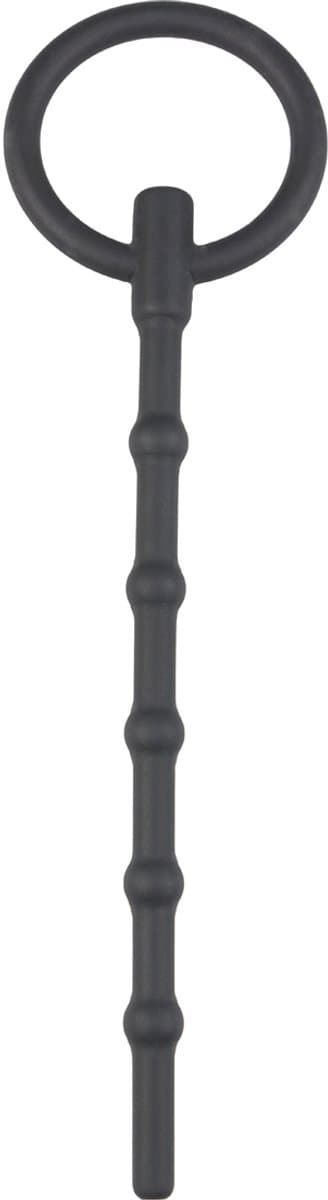 Lange Holle Dilator Met Grote Trekring - Zwart — afbeelding 1