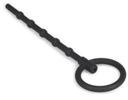 Lange Holle Dilator Met Grote Trekring - Zwart — thumbnail 3