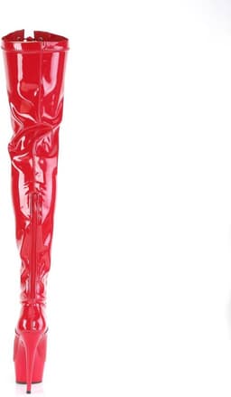 Pleaser - DELIGHT3027 Plateau overknee Laarzen - US 5 - 35 Shoes - Rood — thumbnail 2
