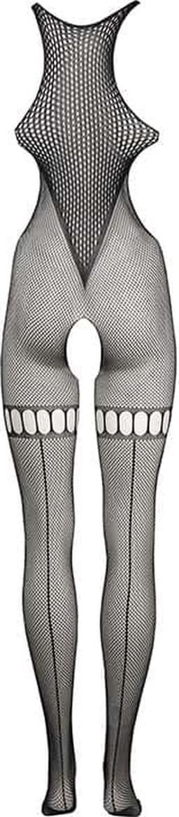 Net High Neck Bodystocking - Één maat — thumbnail 4