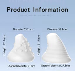 DOWO® - Hand Tool Masturbator (2 st.) - Pocket Pussy - Masturbator voor Man - Stroker - Masturbator - Sex Toys voor Mannen - Siliconen – 2 Stuks met Verschillende Structuren — thumbnail 4